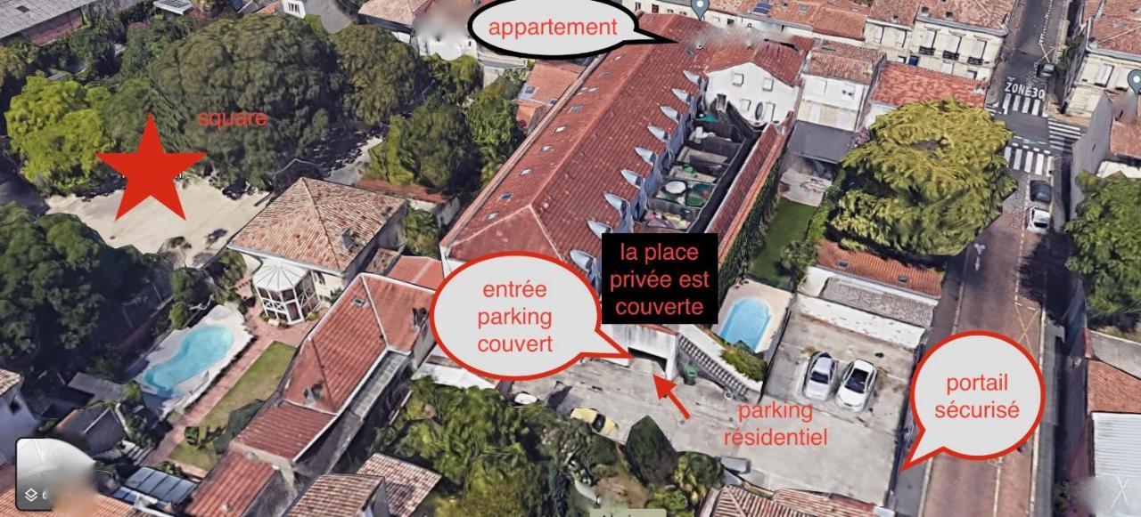 Superbe T3 Duplex Parking Prive Gratuit Sur Place Bordeaux Extérieur photo